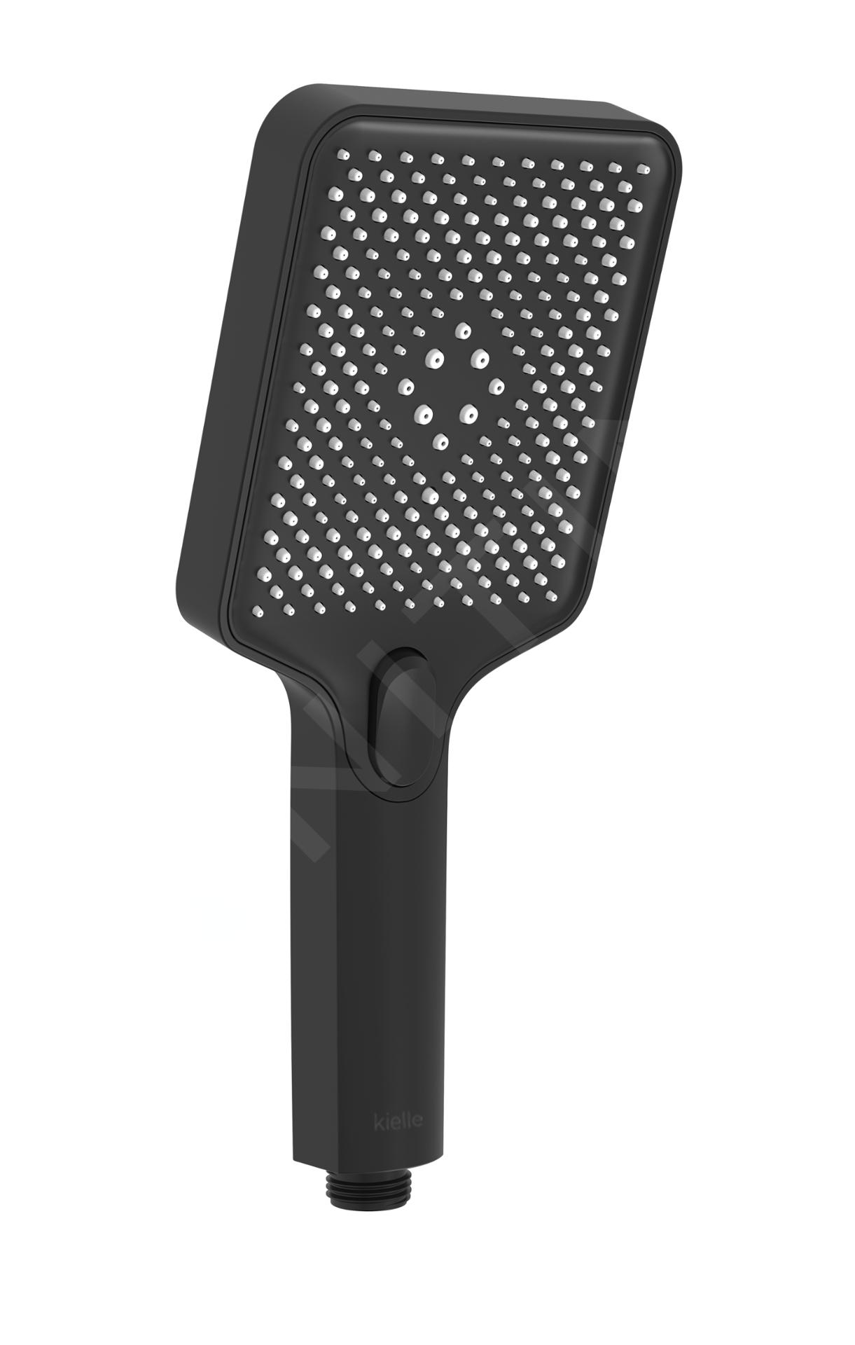 KIELLE Vega ručná sprchová hlavica 120 mm, 3 prúdy, matná čierna